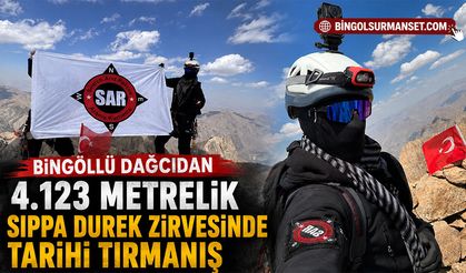 Bingöllü Dağcıdan 4.123 Metrelik Sıppa Durek Zirvesinde Tarihi Tırmanış