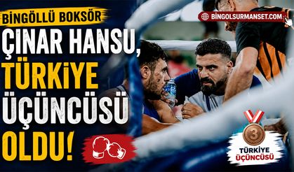 Bingöllü Boksör Çınar Hansu, Türkiye Üçüncüsü Oldu