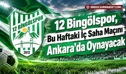12 Bingölspor, Bu Haftaki İç Saha Maçını Ankara’da Oynayacak