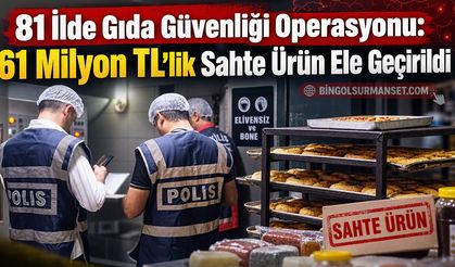 81 İlde Gıda Güvenliği Operasyonu: 61 Milyon TL’lik Sahte Ürün Ele Geçirildi