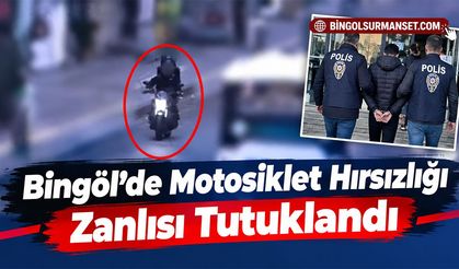 Bingöl’de Motosiklet Hırsızlığı Zanlısı Tutuklandı