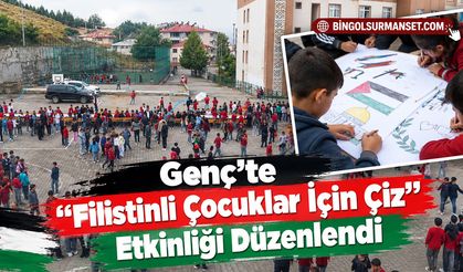 Genç’te “Filistinli Çocuklar İçin Çiz” Etkinliği Düzenlendi