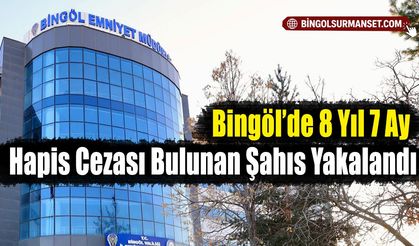 Bingöl’de 8 Yıl 7 Ay Hapis Cezası Bulunan Şahıs Yakalandı