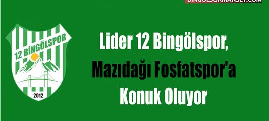 Lider 12 Bingölspor, Mazıdağı Fosfatspor'a Konuk Oluyor