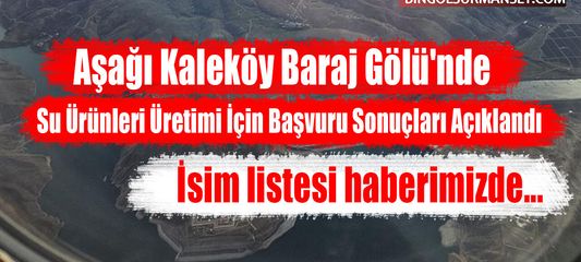 Su Ürünleri Üretimi İçin Başvuru Sonuçları Açıklandı