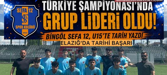 Bingöl Sefa12, U15’te Türkiye Şampiyonası’nda Grup Lideri Oldu