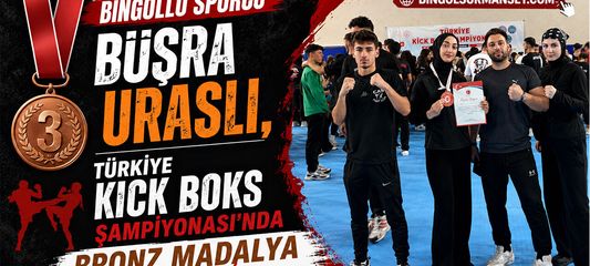 Bingöl'e Türkiye Kick Boks Şampiyonası’nda Bronz Madalya