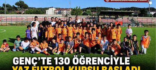 Genç’te 130 Öğrenciyle Yaz Futbol Kursu Başladı