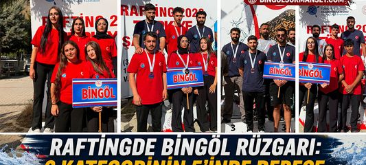 Raftingde Bingöl Rüzgarı: 6 Kategorinin 5’inde Derece
