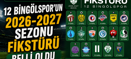 12 Bingölspor’un 2026-2027 Sezonu Fikstürü Belli Oldu