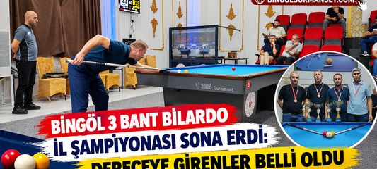Bingöl 3 Bant Bilardo İl Şampiyonası Sona Erdi: Dereceye Girenler Belli Oldu