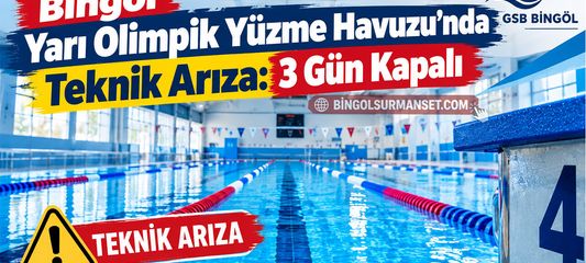 Bingöl Yarı Olimpik Yüzme Havuzu’nda Teknik Arıza: 3 Gün Kapalı