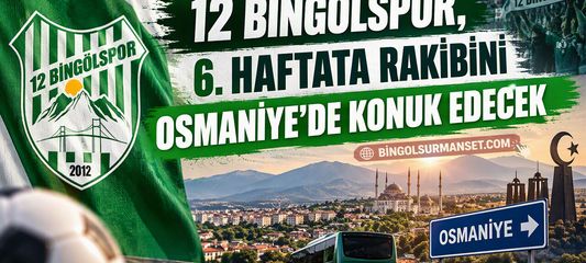 12 Bingölspor, 6. Haftata Rakibini Osmaniye’de Konuk Edecek