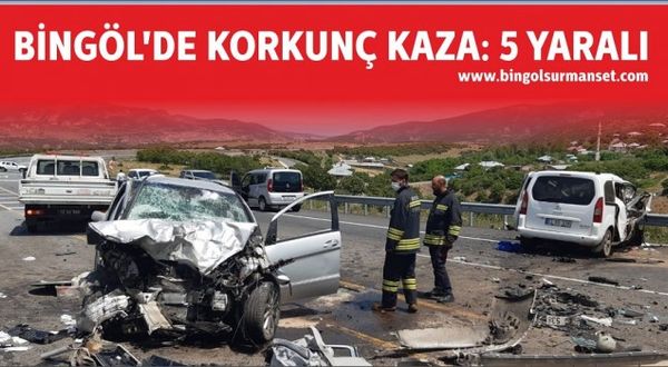 Bingöl’de Korkunç Kaza: 5 Yaralı