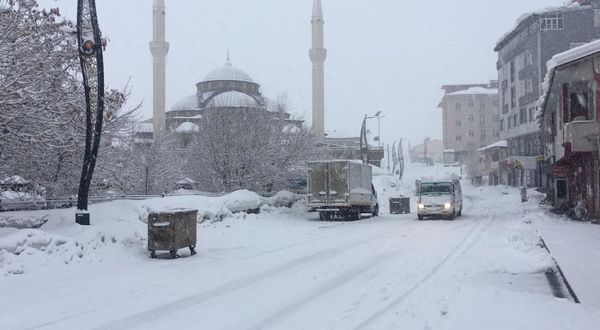 Karlıova'da Kar Yağışı Etkili Oldu