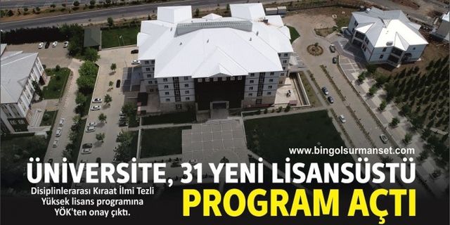 Üniversite, 31 Yeni Lisansüstü Program Açtı