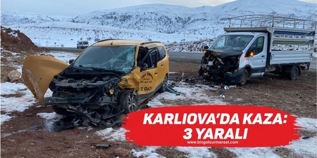 Karlıova’da Kaza: 3 Yaralı