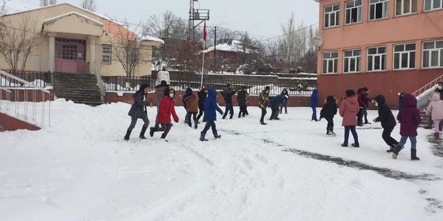 Karlıova’da Yağan Karın Tadını Çocuklar Çıkardı