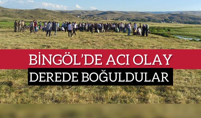 Bingöl'de dereye giren ikiz kardeşler boğuldu