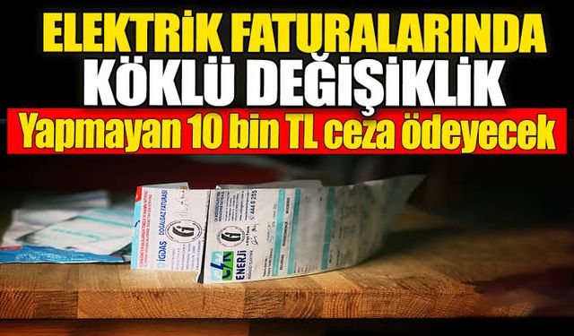 Elektrik Faturalarında Yeni Dönem: Yapmayanlar İçin 10 Bin TL Ceza Yolda!