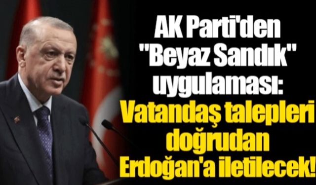 Vatandaş ‘Beyaz Sandık’ Uygulaması İle Direkt Erdoğan’a Ulaşılabilecek