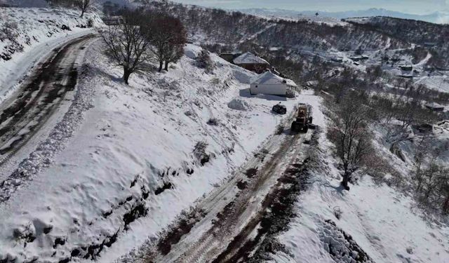 Bingöl’de kar nedeni ile kapanan 54 köy yolunun açılması için çalışmalar sürüyor