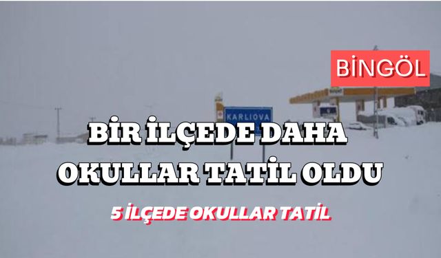 Bir İlçe Daha Eklendi: Bingöl’de Okullar Tatil!