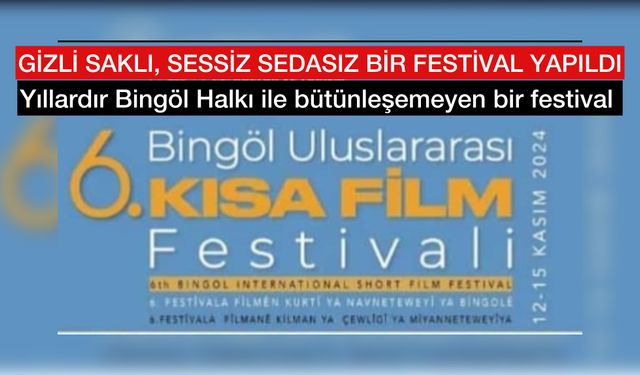 Bingöl’de “Gizli Saklı” Kısa Film Festivali