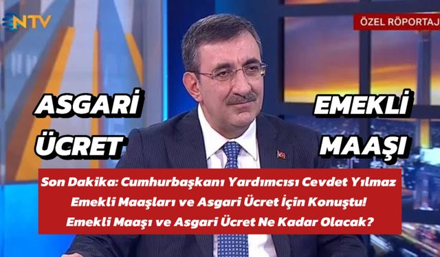 Son Dakika: Cevdet Yılmaz Emekli Maaşları ve Asgari Ücret İçin Konuştu! Emekli Maaşı ve Asgari Ücret Ne Kadar Olacak?