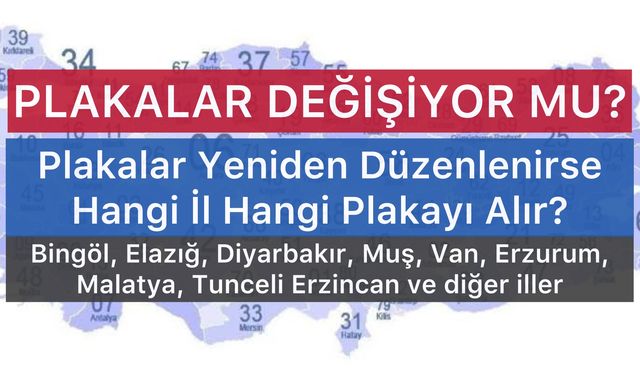 81 İl Plakaları Alfabetik Sıraya Göre Olursa İllerin Plakaları Nasıl Olur? Plakalar Yeniden mi Düzenleniyor?