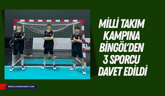 Milli Takım Kampına Bingöl'den 3 Sporcu Davet Edildi