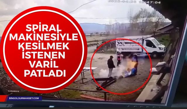 Spiral Makinesiyle Kesilmek İstenen Varil Patladı