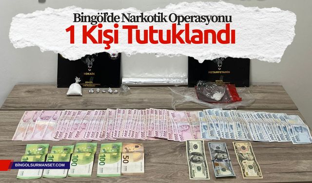 Bingöl’de Narkotik Operasyonu: 1 Kişi Tutuklandı