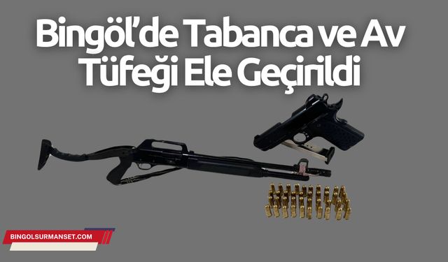 Bingöl’de Tabanca ve Av Tüfeği Ele Geçirildi