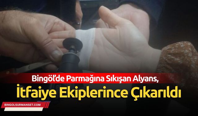 Parmağa Sıkışan Yüzüğü İtfaiye Çıkardı