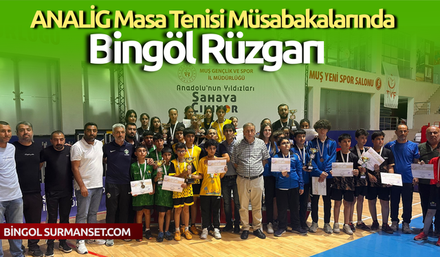 ANALİG Masa Tenisi Müsabakalarında Bingöl Rüzgarı