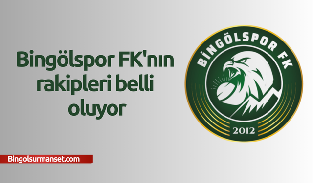 Bingölspor FK'nın rakipleri belli oluyor