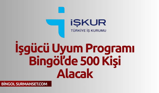 İşgücü Uyum Programı Bingöl’de 500 Kişi Alacak
