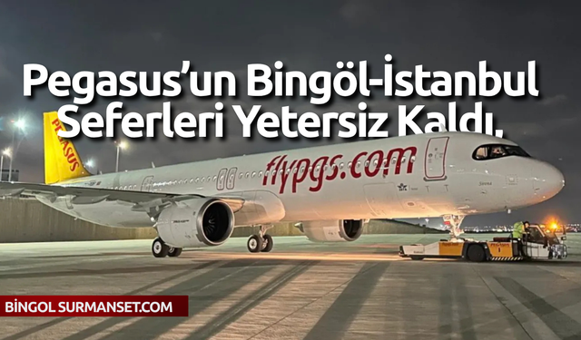 Pegasus’un Bingöl-İstanbul Seferleri Yetersiz Kaldı, Vatandaşlar Artış Talep Ediyor