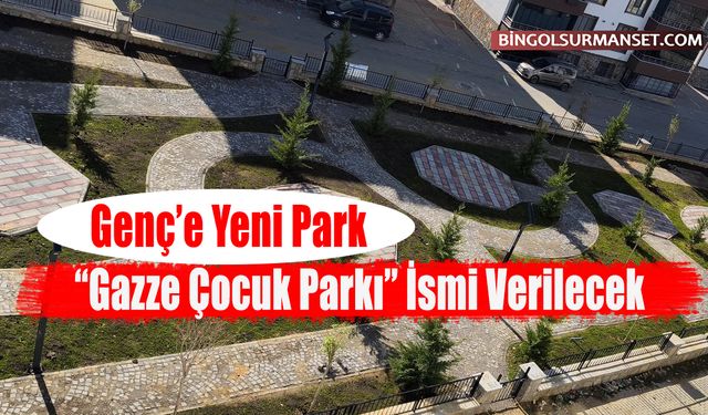 Genç’e Yeni Park: “Gazze Çocuk Parkı” İsmi Verilecek