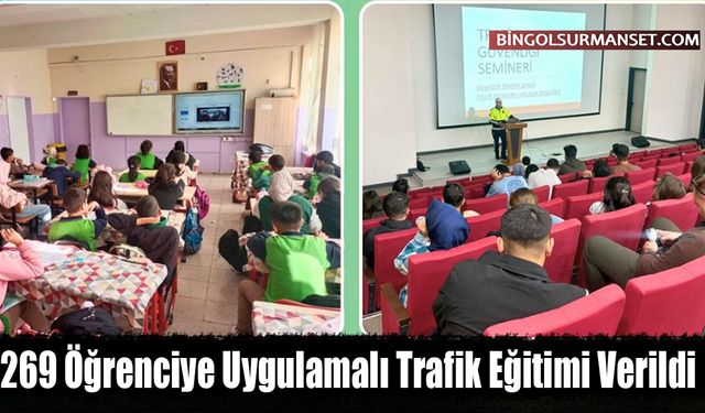 Bingöl'de 269 Öğrenciye Uygulamalı Trafik Eğitimi Verildi