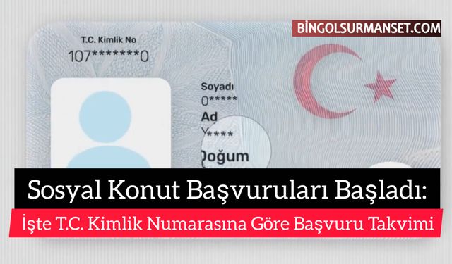 Sosyal Konut Başvuruları Başladı
