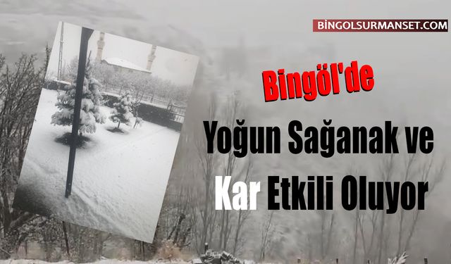 Bingöl'de Yoğun Sağanak ve Kar Etkili Oluyor