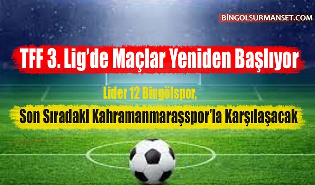 TFF 3. Lig’de Maçlar Yeniden Başlıyor