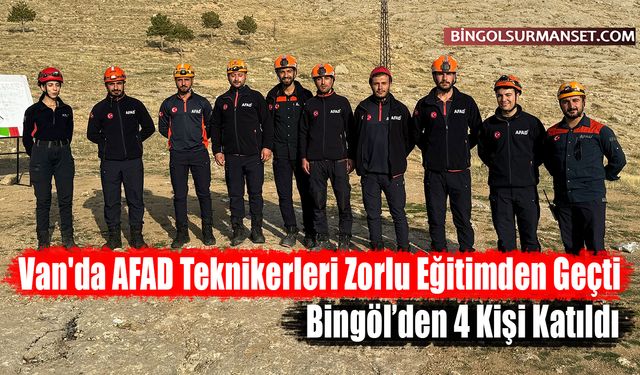 Van'da AFAD Teknikerleri Zorlu Eğitimden Geçti