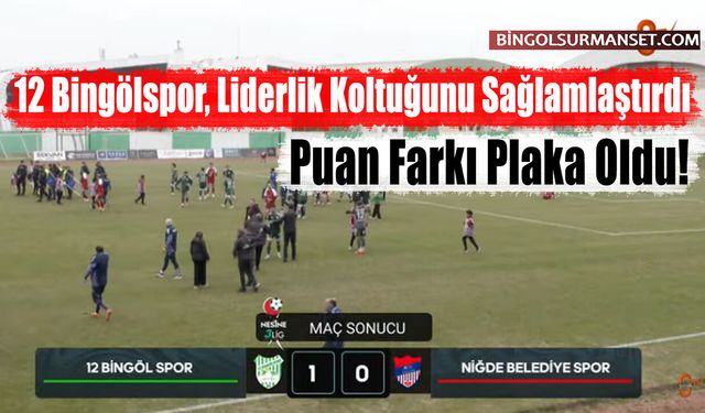 12 Bingölspor, Liderlik Koltuğunu Sağlamlaştırdı