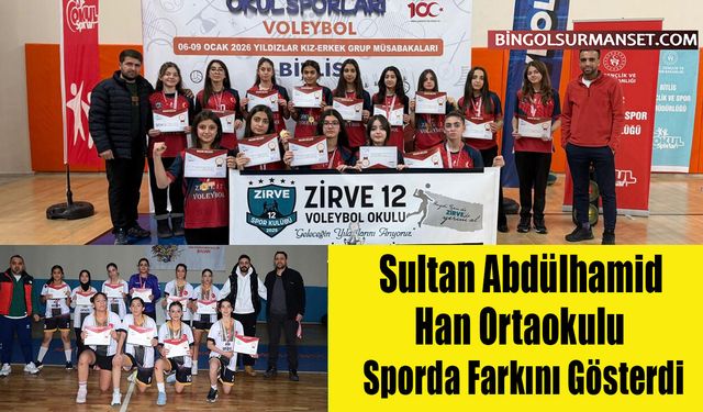 Sultan Abdülhamid Han Ortaokulu Sporda Farkını Gösterdi
