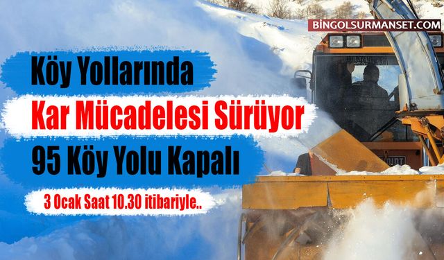 Köy Yollarında Kar Mücadelesi Sürüyor: 95 Köy Yolu Kapalı