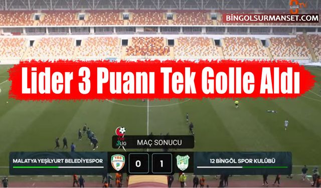 Lider 3 Puanı Tek Golle Aldı
