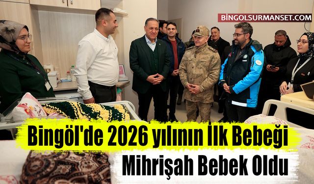 Bingöl'de 2026 yılının İlk Bebeği Mihrişah Bebek Oldu